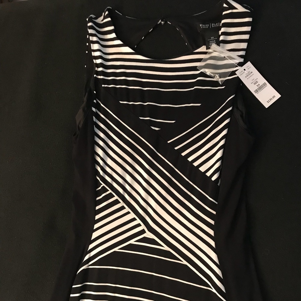 NWT Long White House Black Market Maxi Dress side slits